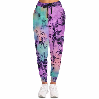 Tie-Dye Effect Joggers Rainbow Purple | Retro Pop Fashion Pants