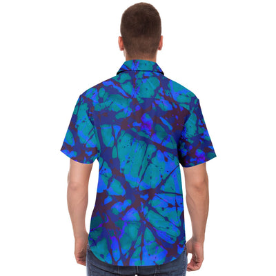 Tie-Dye Effect Shirt Coral Blue