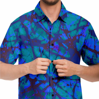 Tie-Dye Effect Shirt Coral Blue