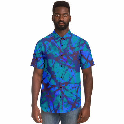 Tie-Dye Effect Shirt Coral Blue