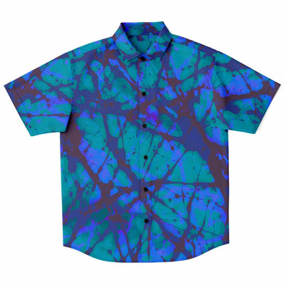 Tie-Dye Effect Shirt Coral Blue