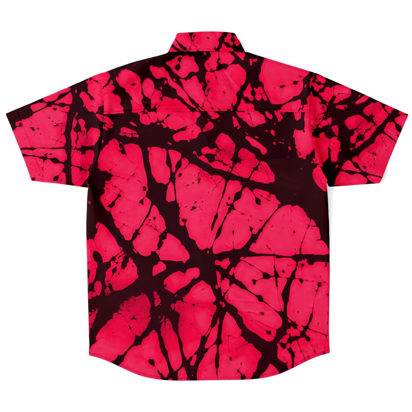 Tie-Dye Effect Shirt Ruby Red & Back