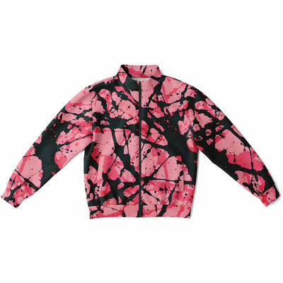 Tie-Dye Effect Track Jacket Pink Back