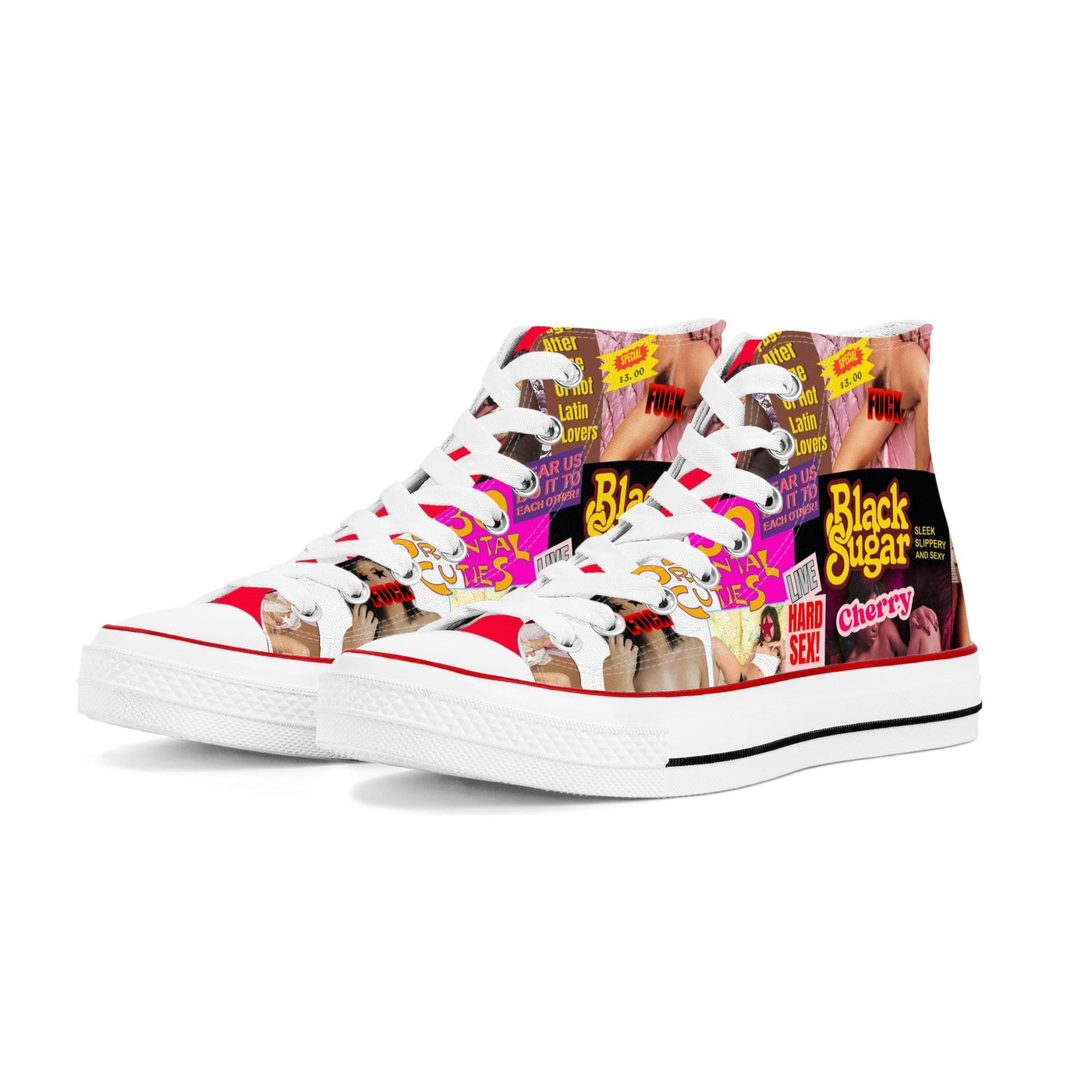 Tyler Durden Black Sugar High Top Canvas Sneakers - Inspired by Fight Club