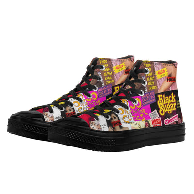 Tyler Durden Black Sugar High Top Canvas Sneakers - Inspired by Fight Club