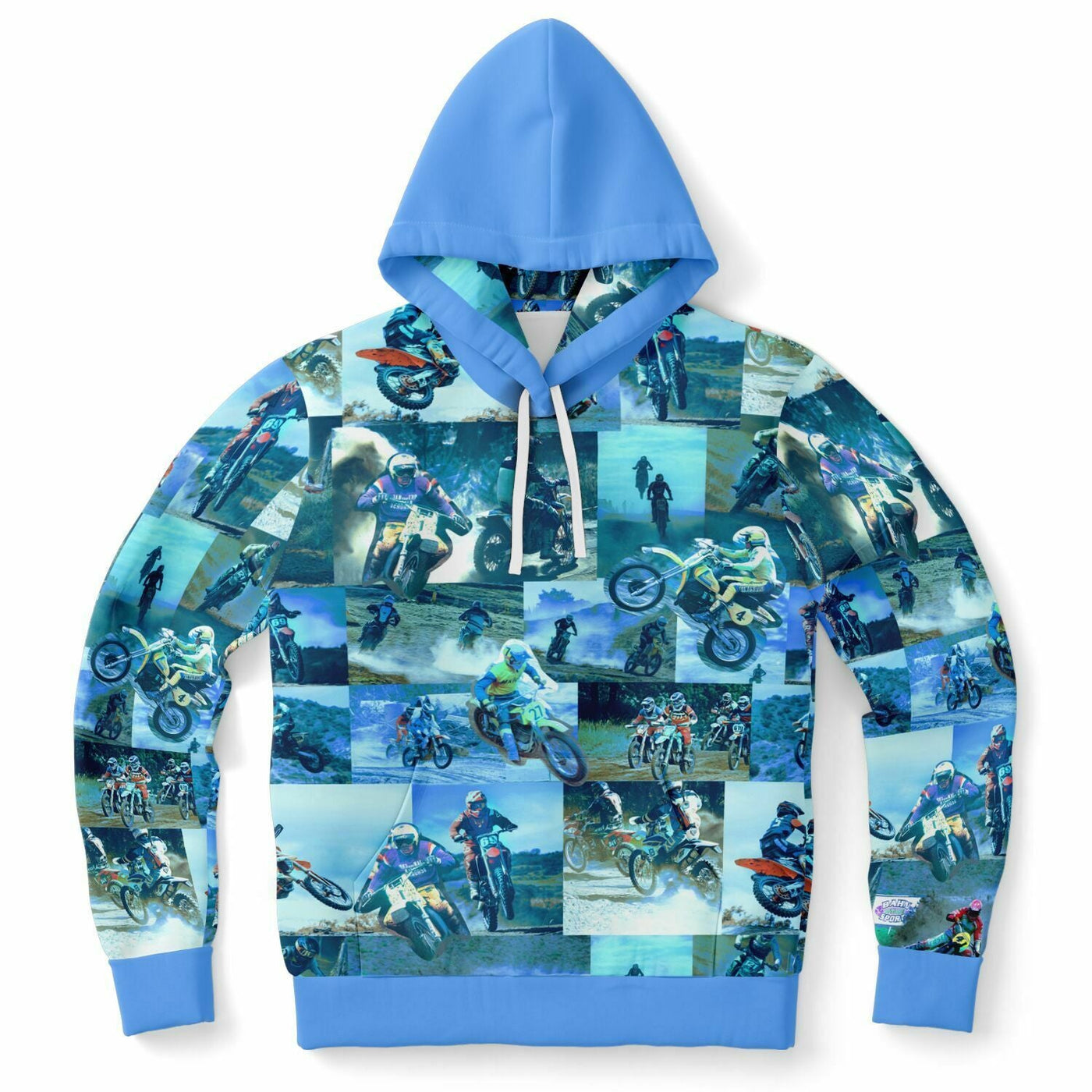Tyler Durden Hoodie with Motorcycle Collage - Fight Club Fashion