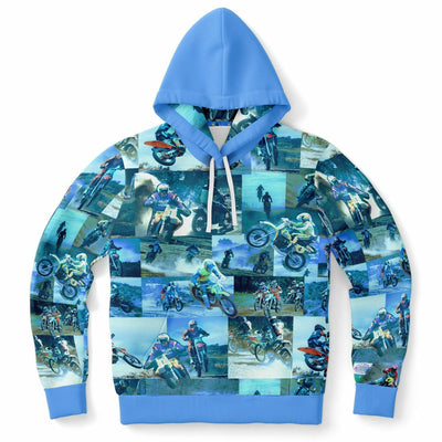 Tyler Durden Hoodie with Motorcycle Collage - Fight Club Fashion