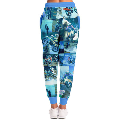 Tyler Durden Joggers with Motorcycle Collage - Fight Club Fashion