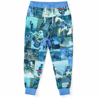 Tyler Durden Joggers with Motorcycle Collage - Fight Club Fashion
