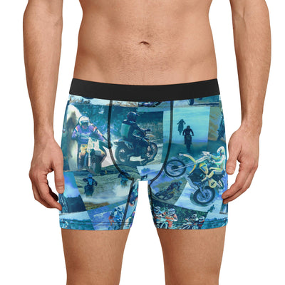 Tyler Durden Mens Underwear Boxers with Motorcycle Collage - Fight Club Fashion