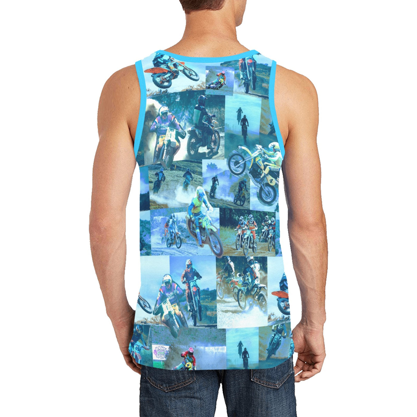 Tyler Durden Motocross Collage Tank v2 – Fight Club Inspired Streetwear