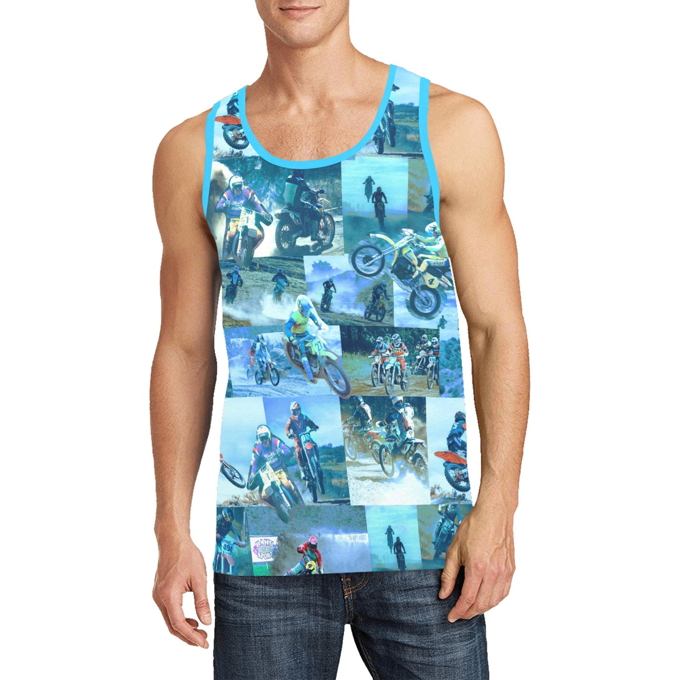 Tyler Durden Motocross Collage Tank v2 – Fight Club Inspired Streetwear
