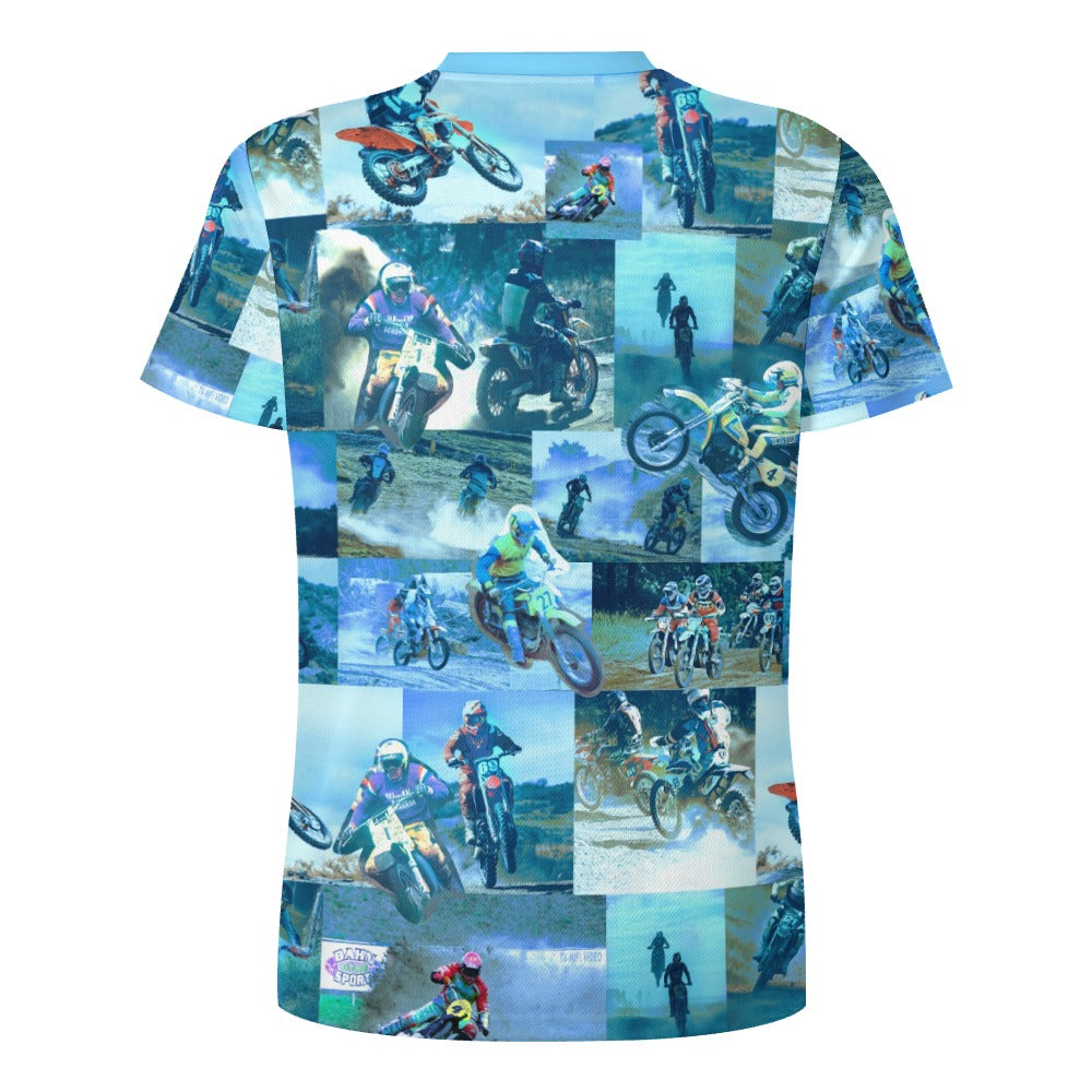 Tyler Durden Motorcycle Collage T-shirt Icy silk - Fight Club Inspired