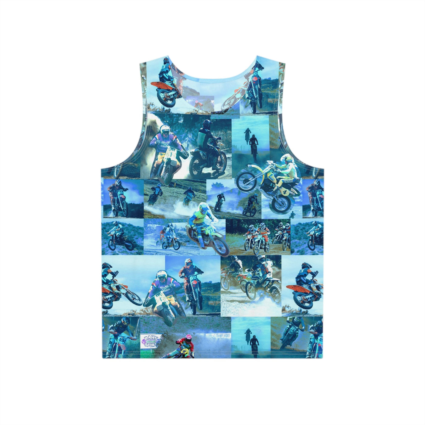 Tyler Durden Tank Top with Motocross Collage - Fight Club Fashion