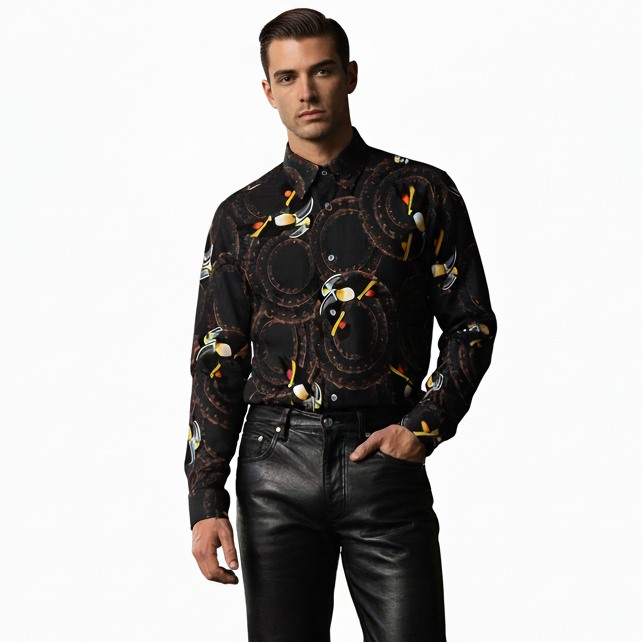 Tyler Durden Toucan Shirt – Fight Club Pattern (Dark Version)