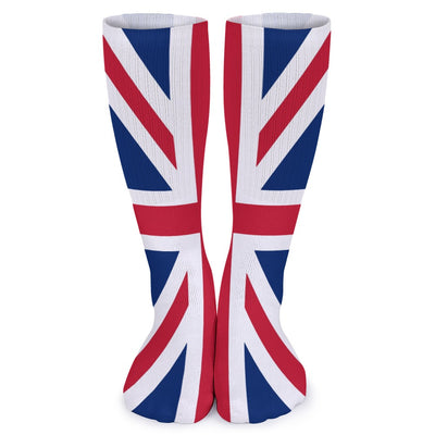🇬🇧 Union Jack British Flag Crew Socks – 5 Pairs (One Size)