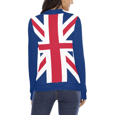 Union Jack British Flag Mock Neck Sweater