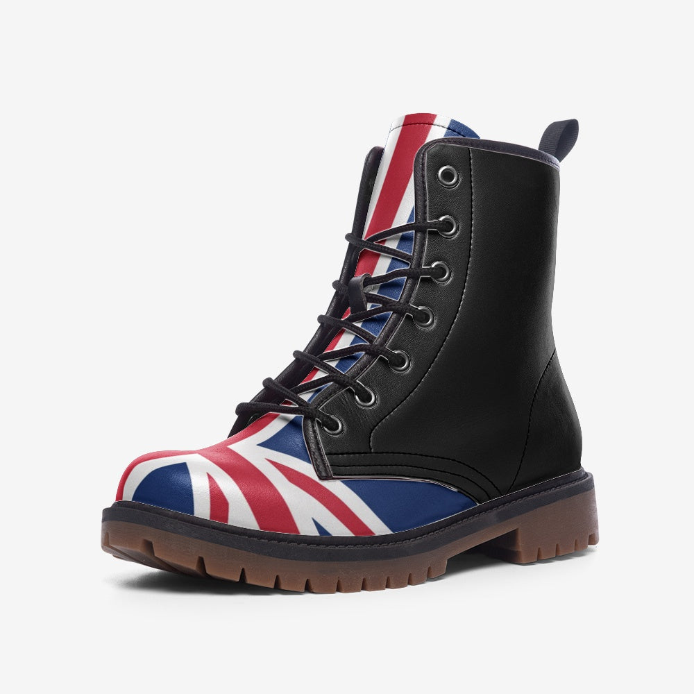 Union Jack British Flag Premium Vegan Leather Lightweight boot