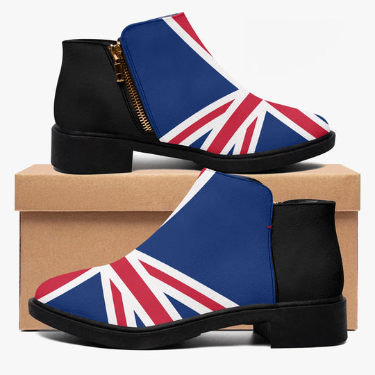 Union Jack Jack British flag Zipper Dress Boots – TimeElements.shop