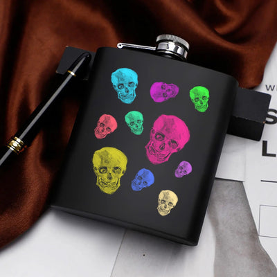 Van Gogh Skull Pop Remix Hip Flask 7oz Gift Box