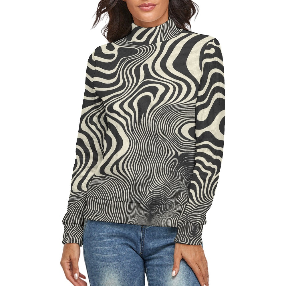 Wavy Modern Bauhaus Turtleneck Sweater 2