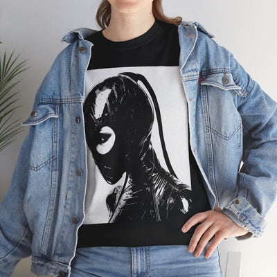 Wicked Girl with Latex Alien Catsuit with Hood T-Shirt