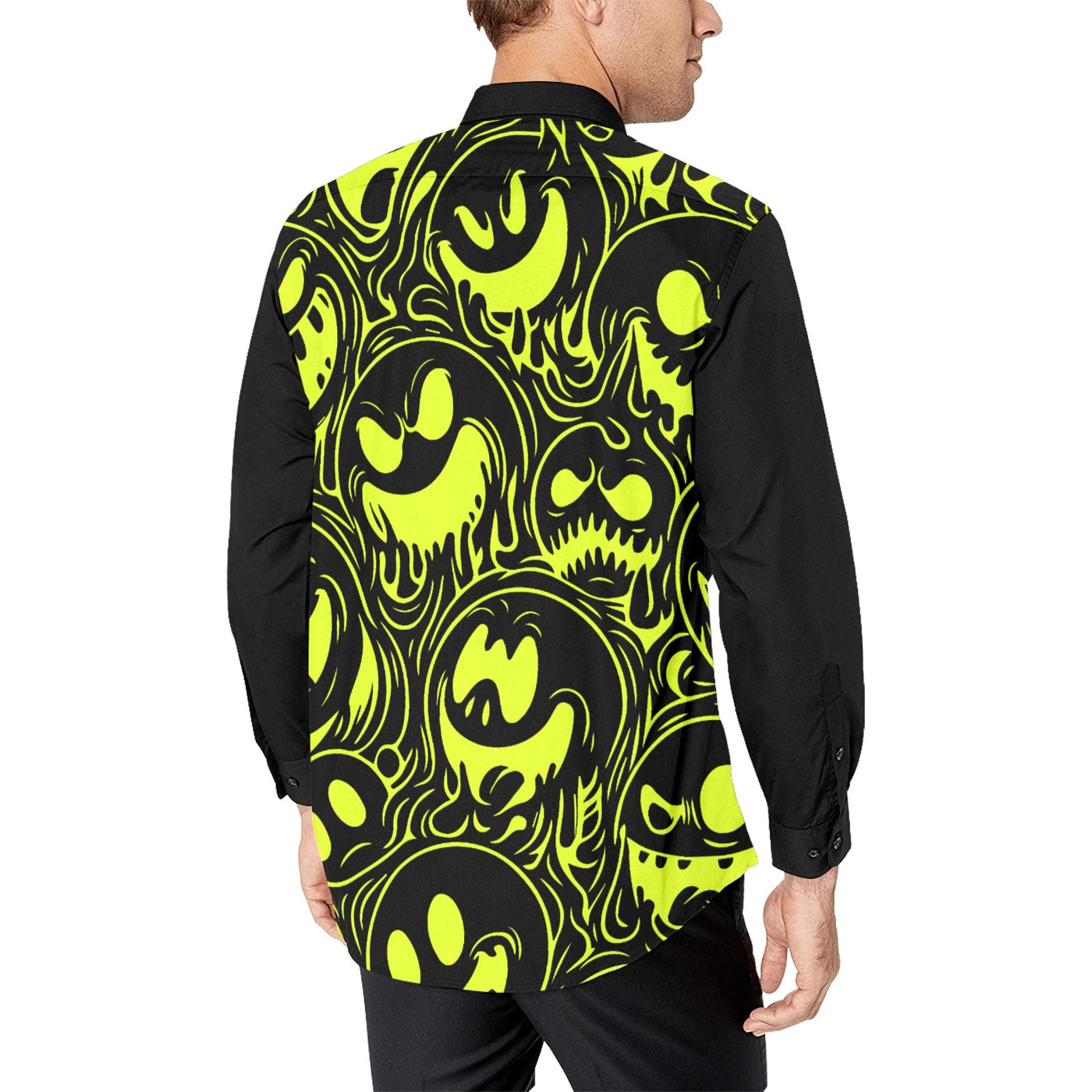 Wicked Smiley Acid House Button-Up Shirt – Neon Rave Vibes