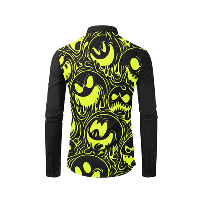 Wicked Smiley Acid House Button-Up Shirt – Neon Rave Vibes