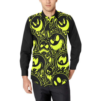 Wicked Smiley Acid House Button-Up Shirt – Neon Rave Vibes