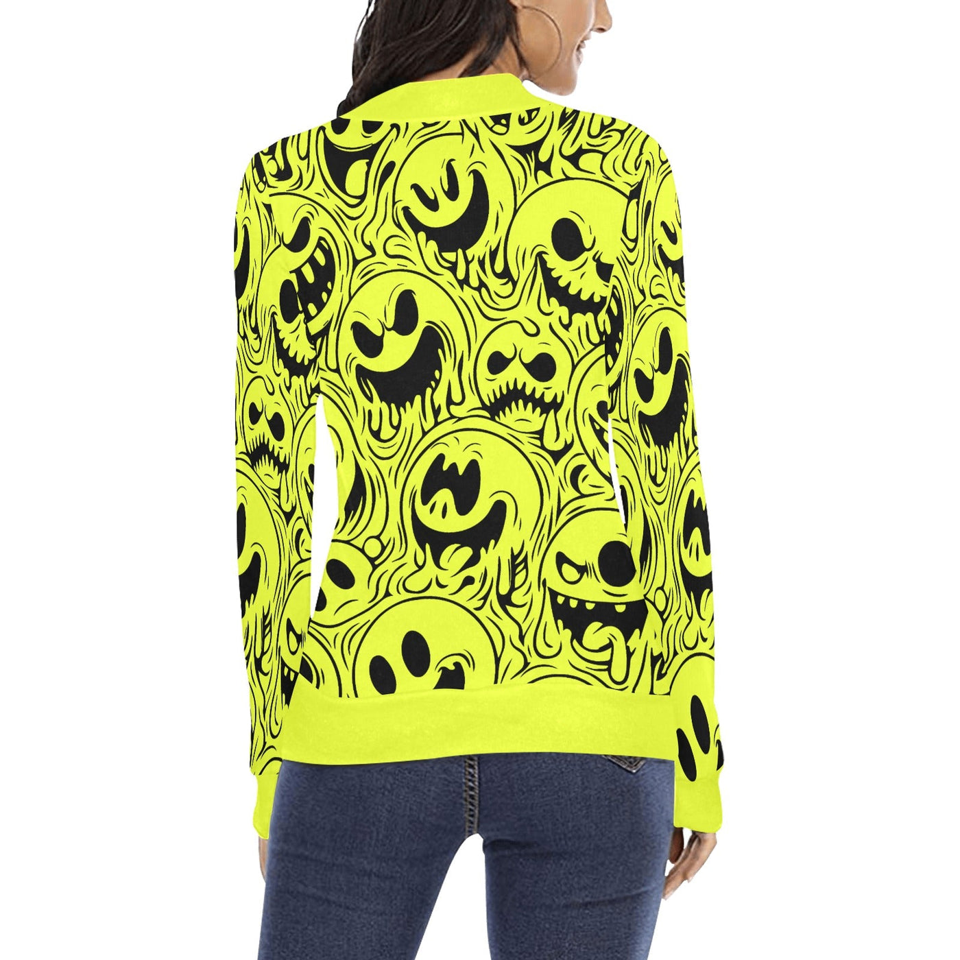 Wicked Smileys Acid House Mock Neck Sweater