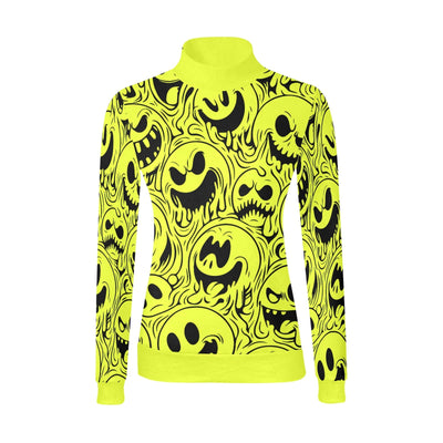 Wicked Smileys Acid House Mock Neck Sweater