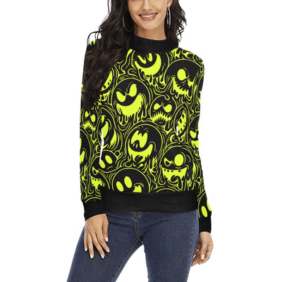 Wicked Smileys Acid House Mock Neck Sweater