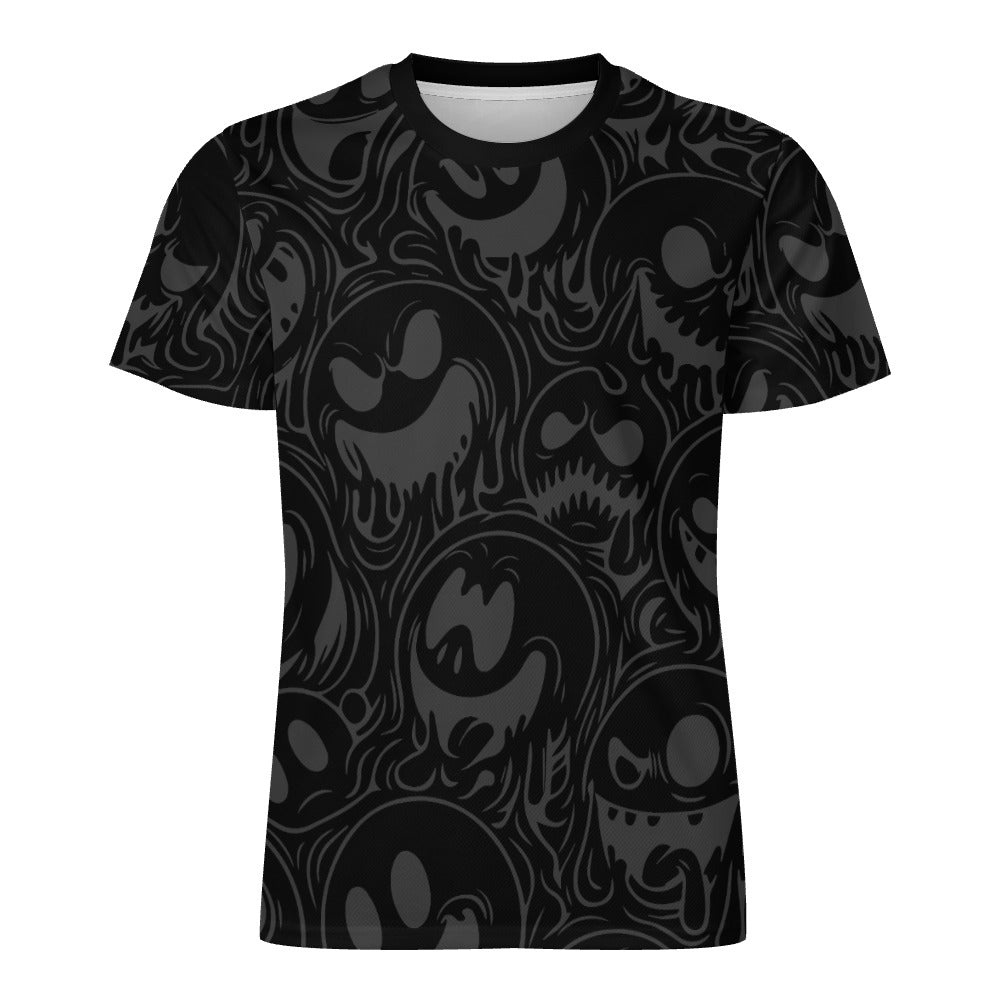 Wicked Smileys Acid house Pattern T-Shirt Icy Silk