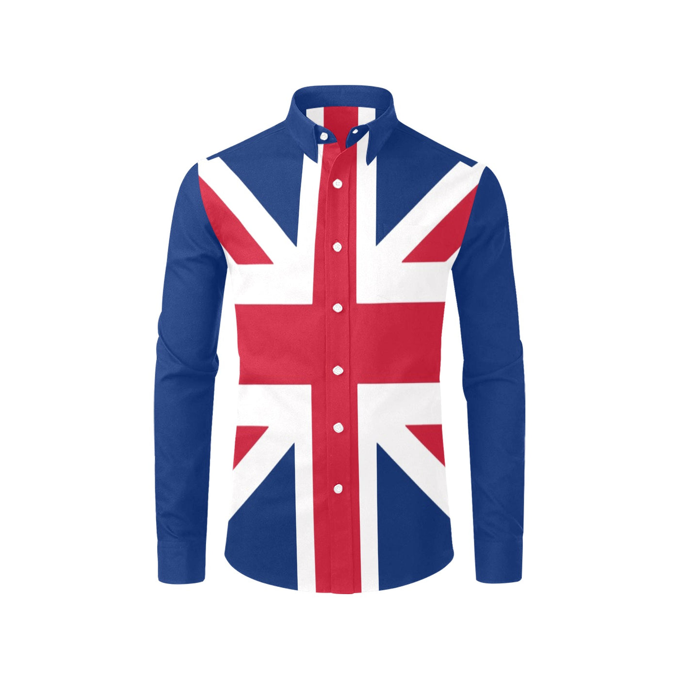 Union Jack British Flag Elegant Long Sleeve Punk Rock Shirt