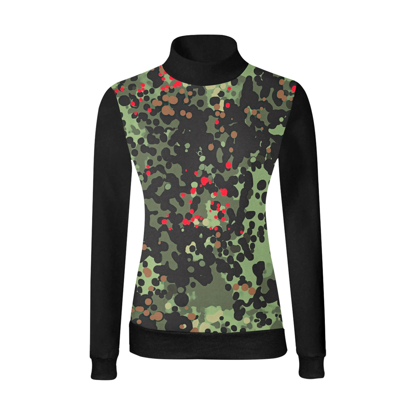 Women's All Over Print Mock Neck Sweater (H43)