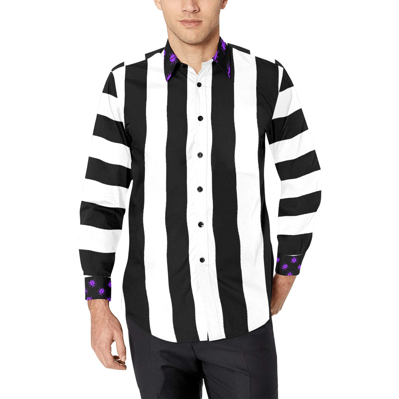 beetlejuice dress shirt Beetlejuice Wedding Men's Suit Shirt and Bow Tie