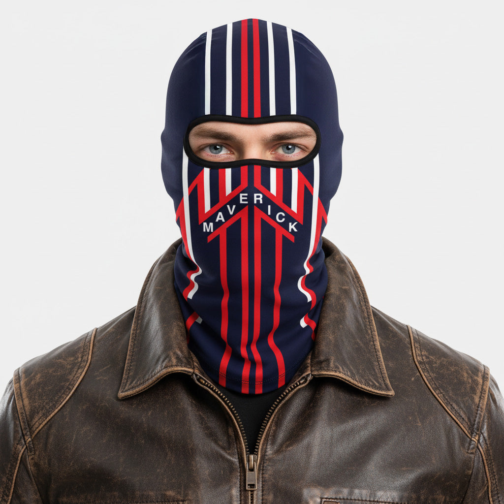 Top Gun Maverick Balaclava – Fighter Pilot Helmet Graphic Ski Mask