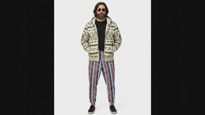 The Dude's Joggers with Iconic Lebowski Pajamas Pattern