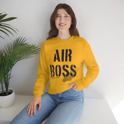 AIR BOSS "Requesting a Flyby" - coffee stain | Top Gun Sweatshirt