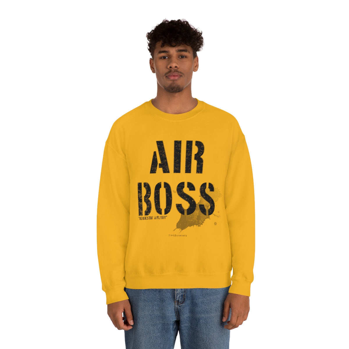 AIR BOSS "Requesting a Flyby" - coffee stain | Top Gun Sweatshirt