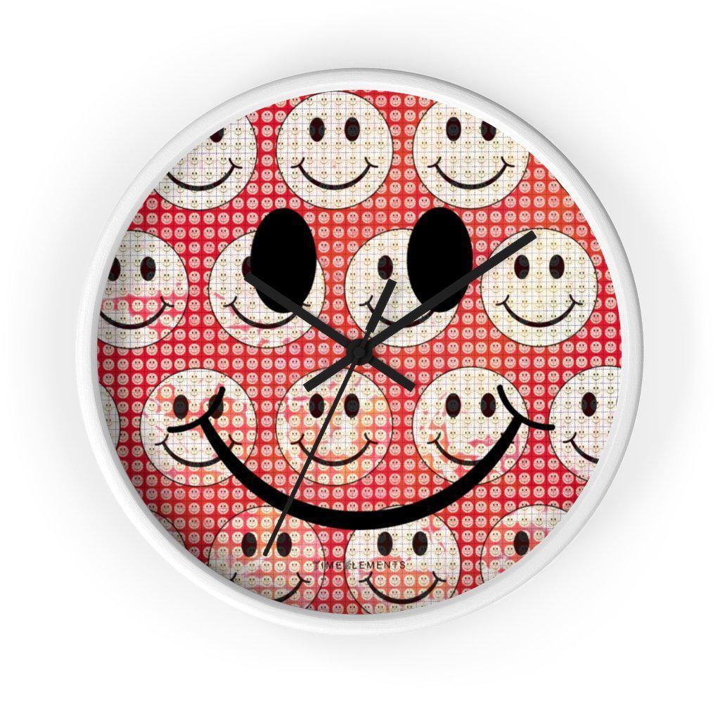 Acid Smiley - Blotter Art | Trippy Raver Wall Clock