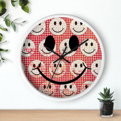 Acid Smiley - Blotter Art | Trippy Raver Wall Clock