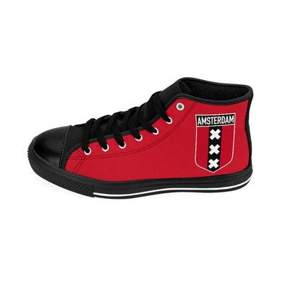Amsterdam Flag - Red Light District | Techno City High Top Canvas Sneakers