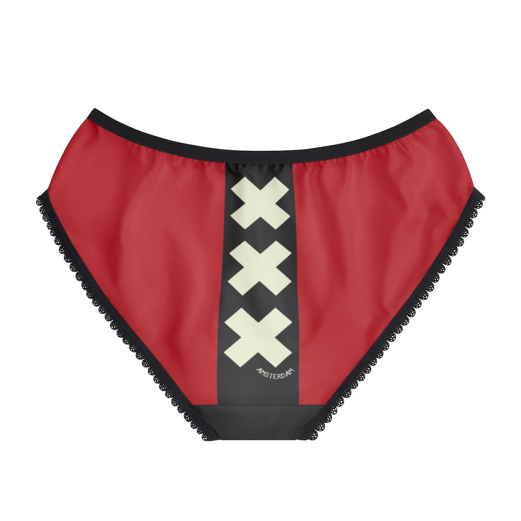 Amsterdam XXX Flag - Red Light District | Techno City Women's Briefs Underwear