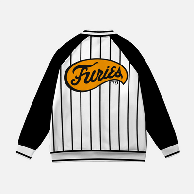 Baseball Furies - The Warriors Gang | Raglan Baseball Jacket B&W