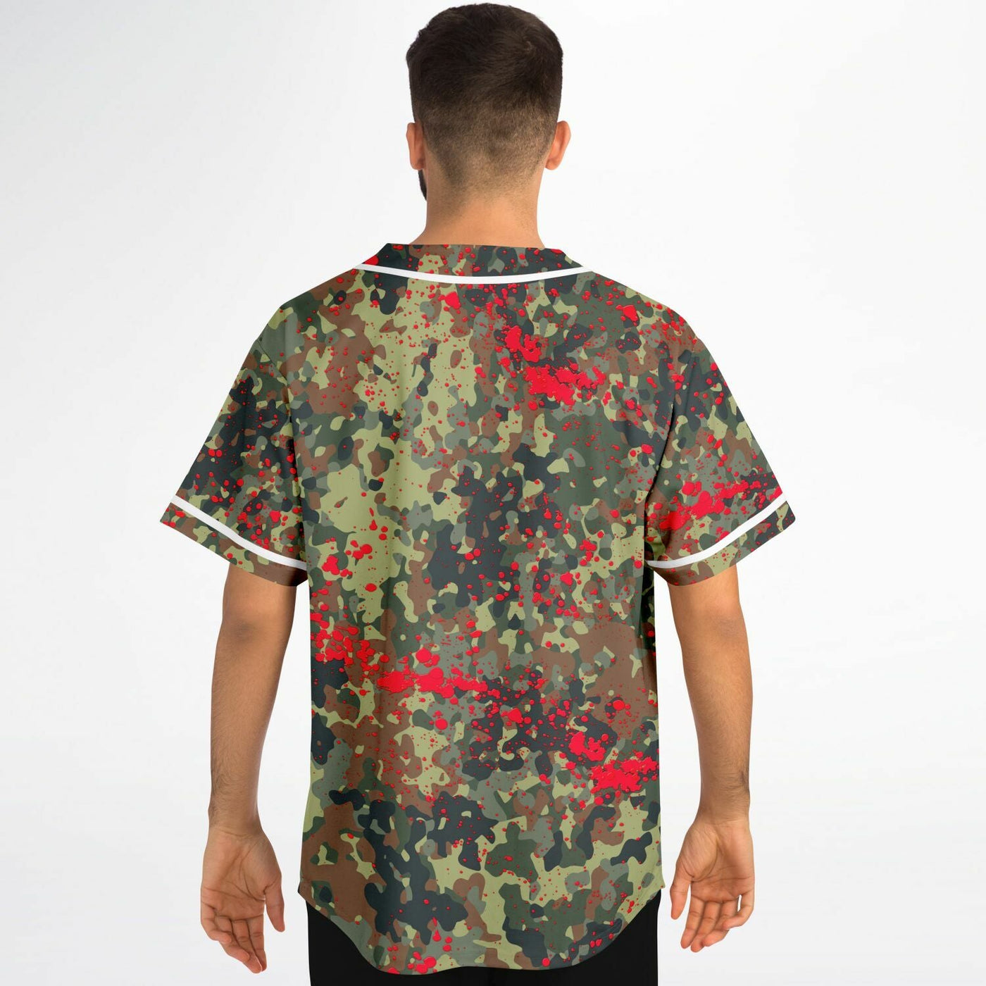 Bloody Camouflage Splatter Pattern V2 | Punk Baseball Jersey