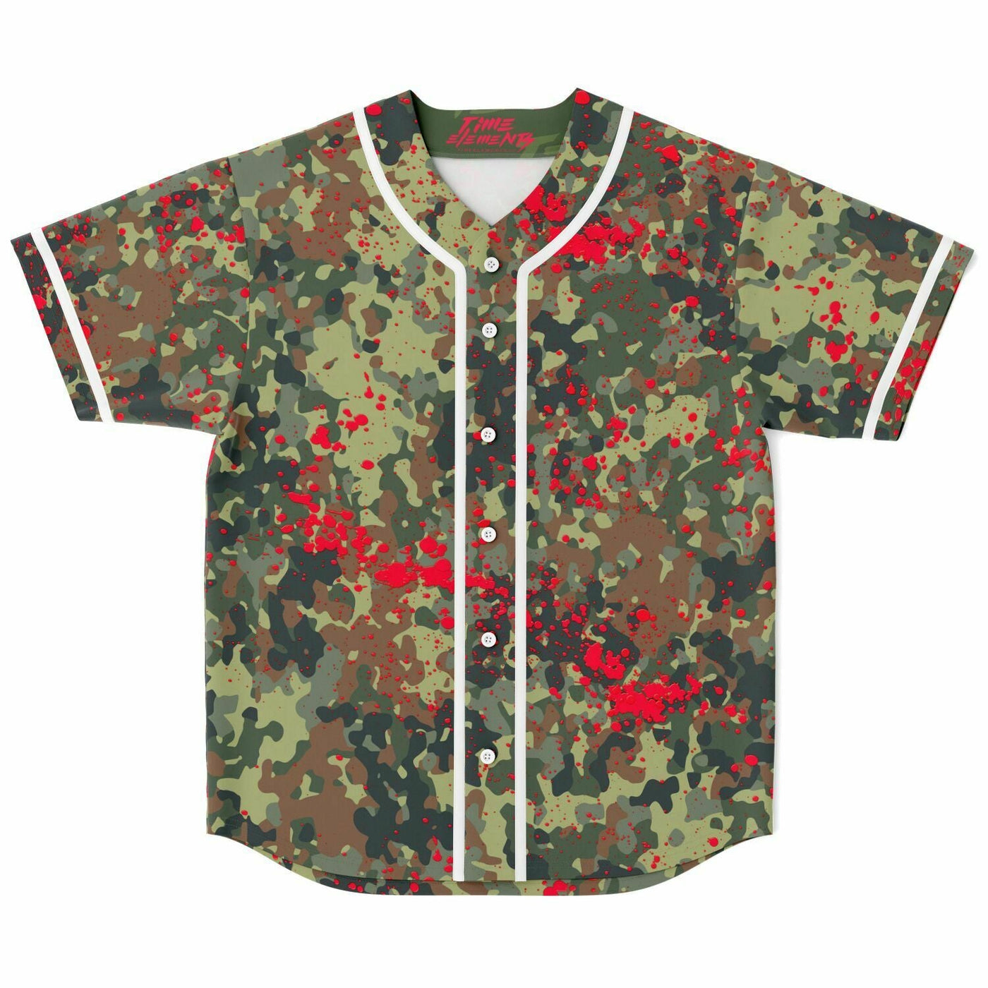 Bloody Camouflage Splatter Pattern V2 | Punk Baseball Jersey