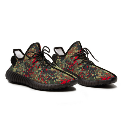 Bloody Camouflage Splatter Pattern V2 | Punk Knit Sneakers