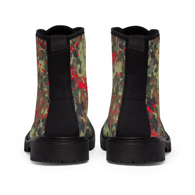 Bloody Camouflage Splatter Pattern V2 | Punk Men's Canvas Boots