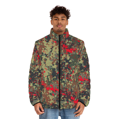 Bloody Camouflage Splatter Pattern V2 | Punk Puffer Jacket